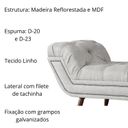 Ver imagem 3 de Recamier Sofá Divã Namoradeira Sienna 160 Cm Queen Linho