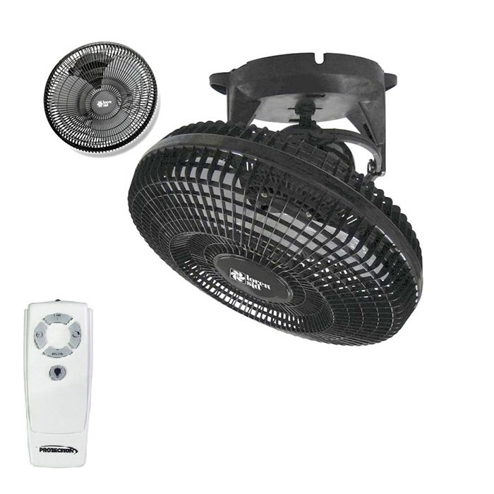 Ventilador de Teto com Controle Remoto Orbital 360 Loren Sid 30Cm Preto Bivolt - 1