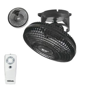 Ventilador de Teto com Controle Remoto Orbital 360 Loren Sid 30Cm Preto Bivolt