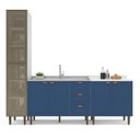 Ver imagem 4 de Cozinha Pérola 3 Peças com Cristaleira Yescasa Azul