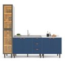 Ver imagem 7 de Cozinha Pérola 3 Peças com Cristaleira Yescasa Azul