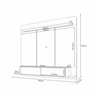 Home Suspenso Painel P/ Tv até 70" Galax Hb Móveis - Off White/champanhe - 2