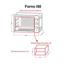 Ver imagem 3 de Forno Elétrico de Bancada 127v 50l Preto - Fogatti