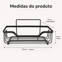 Ver mais imagens de Suporte para Shampoo Preto Metal Adesivo sem Furo Goldenx
