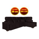 Ver imagem 2 de Ferrara Retrátil e Reclinável 3,00M x 2,30M Veludo Molhado Marrom