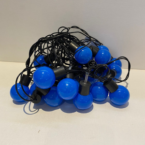 Cordão de Lâmpadas de Led em Formato de Bolinha Opaca:azul