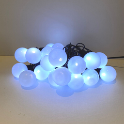 Cordão de Lâmpadas de Led em Formato de Bolinha Opaca:azul - 4