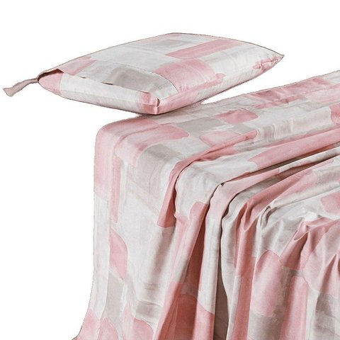 Jogo de Cama Lençol Casal Sensuale Percale 200 Fios 4 Peças - Quadri - 80% Algodão, 20% Polié