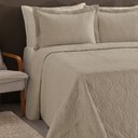 Ver imagem 1 de Kit Cobre Leito Colcha Casal Liso Porcelana - Colore - 2,20x2,40m