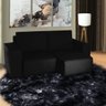 Sofá Menphis 2,50M Tecido Suede Animale Preto - 1