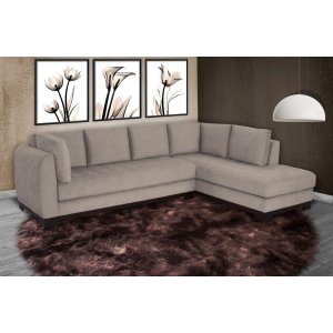 Sofá Dumont 290x230 Tecido Suede Animale Bege