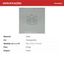 Ver imagem 4 de Castiçal Decorativo de Vidro Transparente 5x11x11cm Porta Vela Mesa Jantar Sala