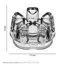Ver imagem 2 de Castiçal Decorativo de Vidro Transparente 5x11x11cm Porta Vela Mesa Jantar Sala