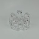 Ver imagem 7 de Castiçal Decorativo de Vidro Transparente 5x11x11cm Porta Vela Mesa Jantar Sala