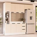 Ver imagem 2 de Armário de Cozinha Modulada Completa 4 Peças 240cm com Tampo 250072 Meena Politorno Móveis