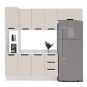 Ver imagem 3 de Armário de Cozinha Modulada Completa 4 Peças 240cm com Tampo 250072 Meena Politorno Móveis