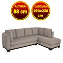 Ver imagem 2 de Sofá Dumont 290x230 Tecido Suede Amassado Bege