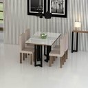 Ver imagem 2 de Pé de Mesa de Jantar Industrial 17,5x17,5x74cm Aço Carbono Preto Ambiente Interno Evidence