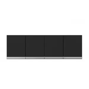 Ver imagem 4 de Armário Aéreo Andreia P/ Cozinha 160cm 4 Portas Ajl Móveis - Preto