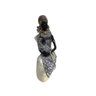 Escultura Decorativa de Luxo Mãe Familia Africana Filhos Espressione Escultura Decorativa Mulher Neg - 5