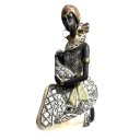 Ver imagem 3 de Escultura Decorativa de Luxo Mãe Familia Africana Filhos Espressione Escultura Decorativa Mulher Neg