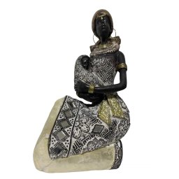 Escultura Decorativa de Luxo Mãe Familia Africana Filhos Espressione Escultura Decorativa Mulher Neg - 7