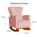 Ver imagem 7 de Poltrona Balanço C/ Puff Melinda Veludo Rosa - Lm Decor