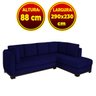 Sofá Dumont 290x230 Tecido Linho Azul - 2