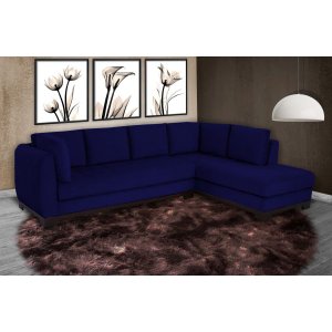 Sofá Dumont 290x230 Tecido Linho Azul