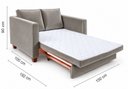 Ver imagem 3 de Sofá Cama Casal 150 cm Veludo Fusion Yescasa