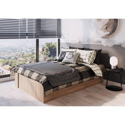 Cama Casal Box Baú para Colchão 188x138cm Multimóveis CR40083 Montana - 2