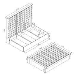 Cama Casal Box Baú para Colchão 188x138cm Multimóveis CR40083 Montana - 3