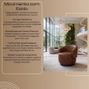 Ver imagem 7 de Poltrona Giratória em Courino Modena Whisky Elegante para Espaços Sociais