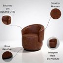 Ver imagem 5 de Poltrona Giratória em Courino Modena Whisky Elegante para Espaços Sociais