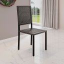 Ver imagem 4 de Kit Conjunto 2 Cadeiras Metal Aço Cozinha Lazer Jantar Junco