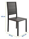 Ver imagem 5 de Kit Conjunto 2 Cadeiras Metal Aço Cozinha Lazer Jantar Junco