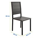 Ver imagem 3 de Kit Conjunto 2 Cadeiras Metal Aço Cozinha Lazer Jantar Junco