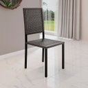 Ver imagem 2 de Kit Conjunto 2 Cadeiras Metal Aço Cozinha Lazer Jantar Junco