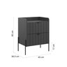 Mesinha de Cabeceira Venus 45cm com Base em Aço Carbono   - 2