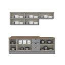 Ver imagem 3 de Cozinha Compacta 11 Peças 100% MDF 10 Portas 03 Gavetas com Tampo Americana Henn
