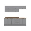 Ver imagem 2 de Cozinha Compacta 11 Peças 100% MDF 10 Portas 03 Gavetas com Tampo Americana Henn