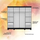 Ver imagem 6 de Guarda Roupa Casal Liz 8 Portas 2 Gavetas Preto Fosco - M.a Preto Fosco