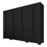 Guarda Roupa Casal Liz 8 Portas 2 Gavetas Preto Fosco - M.a Preto Fosco - 2