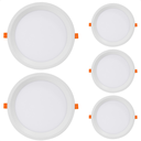 Ver imagem 1 de Kit 5 Painel de Led Redondo Embutir Recuado 24w Bivolt Taschibra 6500k Frio
