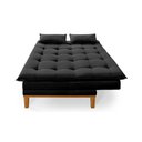 Ver imagem 5 de Sofá Cama Reclinável Melim 2 Lugares Confortável Suede Pés de Madeira
