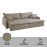 Sofá Cama Flora 02 Módulos de 90cm Br 15cm Meu Sofá Online B002 Veludo Capuccino - 6
