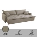 Ver imagem 6 de Sofá Cama Flora 02 Módulos de 90cm Br 15cm Meu Sofá Online B002 Veludo Capuccino