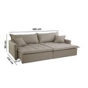Ver imagem 2 de Sofá Cama Flora 02 Módulos de 90cm Br 15cm Meu Sofá Online B002 Veludo Capuccino