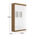 Ver imagem 2 de Guarda-Roupa Infantil 3 Portas 2 Gavetas X8A Filó Móveis Estrela