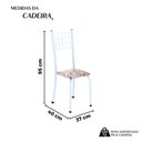 Ver imagem 3 de Kit 4 Cadeiras Tubular 95x37x40 cm Dany Branco Botanic Bege/Branco
